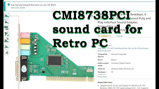 Unbox amp Play an unknown brand CMI8738 PCI sound card in DOSWin31Win95 [upl. by Hseyaj]