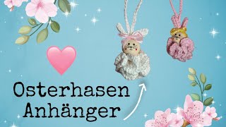 Hasen🐰 Anhänger häkeln 🧶 auch für Anfänger geeignet 🫶 [upl. by Fennell]