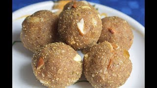 बिना तले बनाये चूरमा लड़डू बिलकुल आसान तरीके से Churma Ladoo without frying Recipe [upl. by Brindell108]