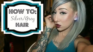 How To  Dye Your Hair SilverGrey At Home Tutorial [upl. by Gillett]