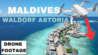 MALDIVES Waldorf Astoria Flying the drone Unedited clips [upl. by Pampuch]