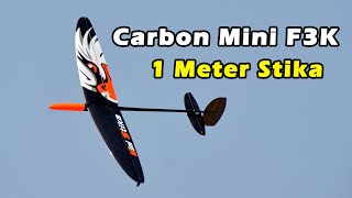 Mini F3K 1 Meter Only 150g Best Beginner DLG Glider Stika 中国产竞赛级入门P3K手掷滑翔机测评 [upl. by Daraj]