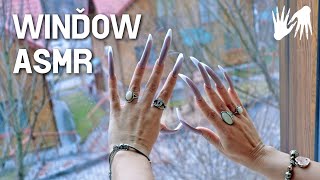 LONG NAILS 🪟 Window tapping 🪟 ASMR scratching [upl. by Eiznek]