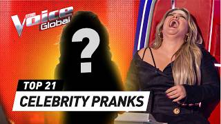 Famous Celebrities PRANK the Coaches on The Voice [upl. by Tersina411]