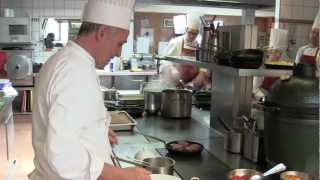 Haeberlin prepares a dish at 3 Michelin LAuberge de LIll [upl. by Nonez108]