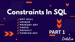 Constraints In SQL  PartI  SQL Interview Question [upl. by Abehshtab552]