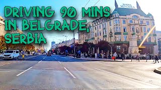 Driving 90 mins in Belgrade Serbia [upl. by Aitercul]