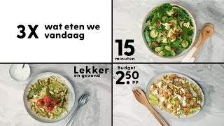 3 x Wat eten we vandaag pastasalade bulgursalade en couscoussalade  Recept  Allerhande [upl. by Rebak]