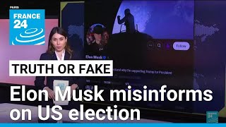 How Elon Musk became a US election misinformation superspreader on X • FRANCE 24 English [upl. by Enimsay]