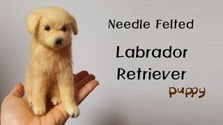 Labrador Retriever – Needle felted dog  Needle felting tutorial  ASMR [upl. by Kippy663]