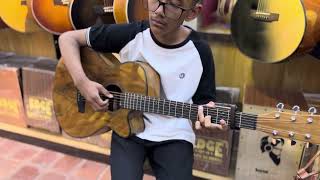 Oriental Cherry W30040 NA Semi Acoustic Guitar Sound Check By 13 years old New Talent indrayani [upl. by Dennis]