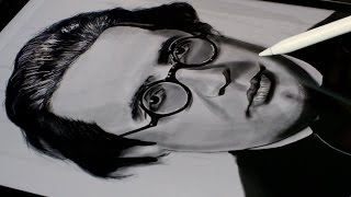 Andrés Segovia drawing by Apple Pencil amp iPad Pro [upl. by Matless]