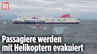 Brand auf Autofähre „Stena Scandica“ mit 300 Menschen  Schweden [upl. by Ahel]