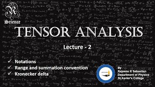 Tensor Analysis  Lecture 2  Notations and Conventions  Kerala University  MSc Physics [upl. by Surad]