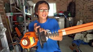 Stihl hedge trimmer blade sharpening Tutorial [upl. by Attiuqahs61]