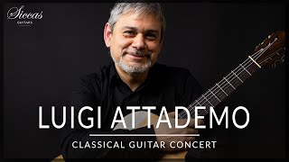 LUIGI ATTADEMO  Classical Guitar Concert  Bach Barrios De Falla Scarlatti Sor  Siccas Guitars [upl. by Tebor]