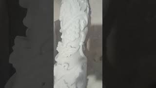 Beautiful Makrana white marble pillar angoor ki bail carving art makranamarble artist marble [upl. by Eelasor]