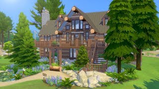 LAKESIDE CABIN  The Sims 4 Speed Build [upl. by Fulviah]