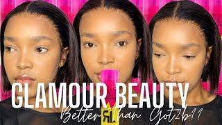 TRYING THE FAMOUS GLAMOUR BEAUTY LACE SPRAY TO INSTALL A LACE FRONTAL WIG  DETAILED WIG INSTALL [upl. by Kitti]