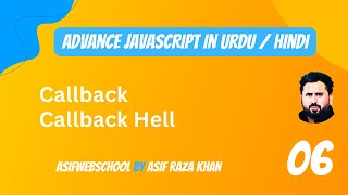 06 Advance JavaScript CallBack Function in UrduHindi [upl. by Cappella]