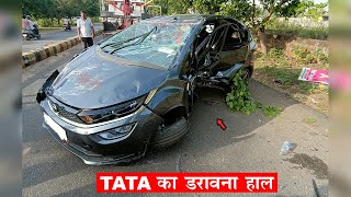 यही असलियत है भाई 🙏 UNBELIEVABLE ACCIDENT OF TATA ALTROZ [upl. by Apoor]