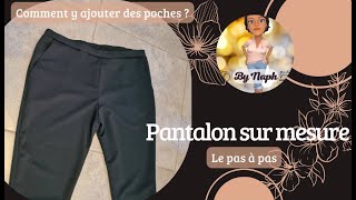 DIY 44  COUDRE UN PANTALON SUR MESURE AVEC DES POCHES couturedébutant couturefacile [upl. by Otsuj981]