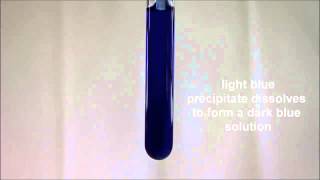 Test for Cation Test for Copper II ion with Aqueous Ammonia [upl. by Maya11]