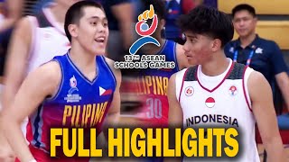 LAKAS ng INDONESIA vs PILIPINAS U18 Full Game Highlights  Asean School Games 2024 [upl. by Letsyrhc]