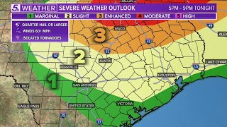 Severe weather outlook what Texas regions can expect [upl. by Idmann]