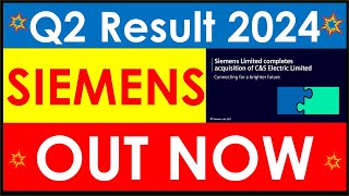 SIEMENS Q2 results 2024  SIEMENS results today  SIEMENS Share News  SIEMENS Share latest news [upl. by Ahsiadal]