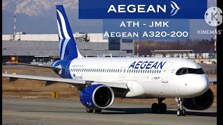 Flight report  Athens ATH to Mykonos JMK Aegean A320200  Economy Class [upl. by Bertilla511]