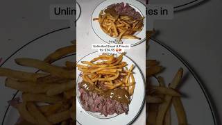 Unlimited Steak amp Fries in NYC for 3495 foodie steakfries nycfoodies cheapeats nycfood nyc [upl. by Torrance]