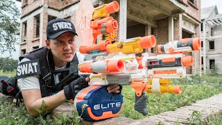 LTT Game Nerf War  Elite Soldier Squad Warriors SEAL X Nerf Guns Fight Crime Mr Zero Scazy [upl. by Milissent]