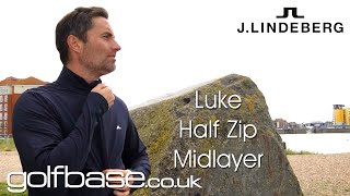 JLindeberg Mens Luke Half Zip Midlayer Sweater [upl. by Naginarb]