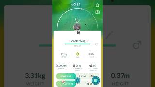 Hundo SUN Scatterbug 211 CP Pokémon GO [upl. by Hgielime]