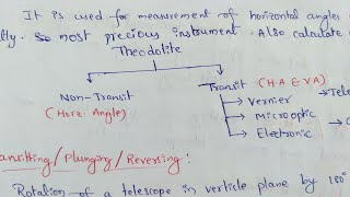 Theodolite  Theodolite In Telugu  Types Of Theodolite [upl. by Adnileb752]