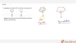 Assertion Pyrrolidince II is more basic than pyrrole I [upl. by Montagu103]