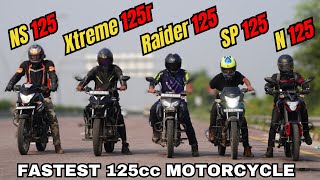 N125 vs NS125 vs Xtreme 125R vs Raider 125 vs SP125 Penta Drag Race [upl. by Juliette]