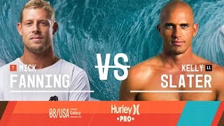 Kelly Slater vs Mick Fanning  Hurley Pro at Trestles 2015 [upl. by Tai7]