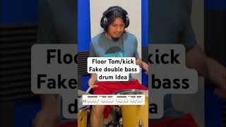 Drums  floor Tom kick  fake double bass drum idea drums doublebassdrum [upl. by Arocal]