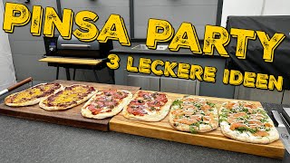 PINSA PARTY  3 leckere Rezepte in DIESEM Video [upl. by Esertap]