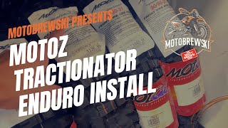 Installing the Motoz Tractionator Enduro IT Tires on KTM 500 EXCF [upl. by Darelle49]