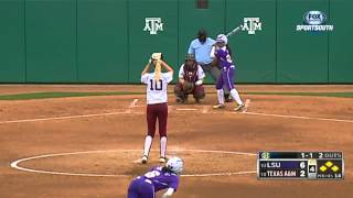 04142013 LSU vs Texas AampM Softball Highlights [upl. by Clarissa]