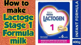 Lactogen 1 Baby Powder  Hindi  Formula milk for 06 months baby How to make formula milk wowlife [upl. by Nmutua]