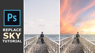 How to Easily Replace the Sky in Photoshop Tutorial [upl. by Omlesna]