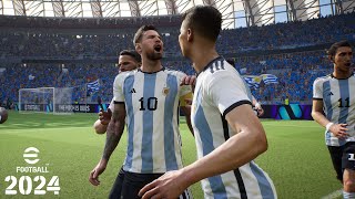 Argentina vs Uruguay  World Cup Qualifiers eFootball™ 2024  4k 60fps Gameplay [upl. by Eahc]