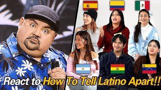 5 Latin American amp Spanish React to How To Tell Latino Apart by Gabriel Iglesias [upl. by Anem]