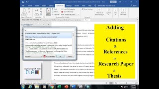 Adding citation and references in MS Word using Mendeley Mendeley Desktop [upl. by Peatroy]