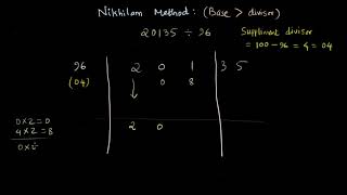 Division using vedic math Nikhilam 3  Unit 12  UP math class 7  Khan Academy [upl. by Urbanna111]