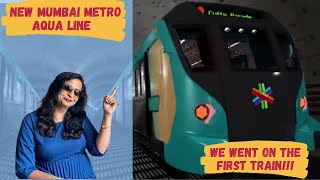 New Mumbai Metro line 3  Aqua Line First train  Detailed tour [upl. by Outlaw]